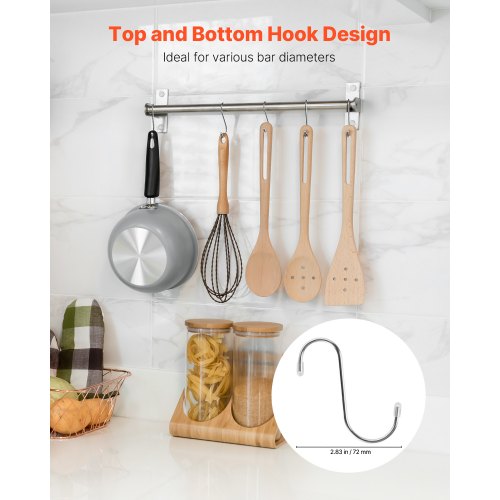 S Hooks 40 Pack 3.4 Inch Metal S Shaped Hangers of 2205 LBS Load Capacity