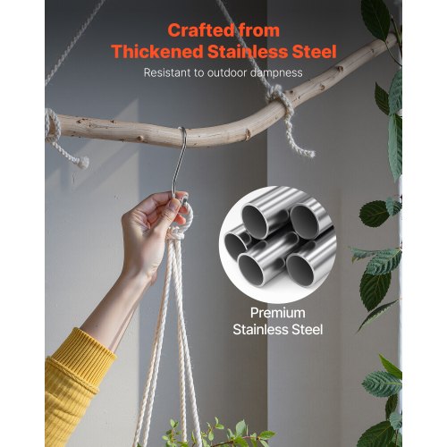 S Hooks 40 Pack 3.4 Inch Metal S Shaped Hangers of 2205 LBS Load Capacity