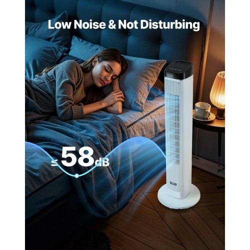 Tower Fan 22 fts Velocity Quiet Floor Fan 70° Oscillating Fans for Indoors