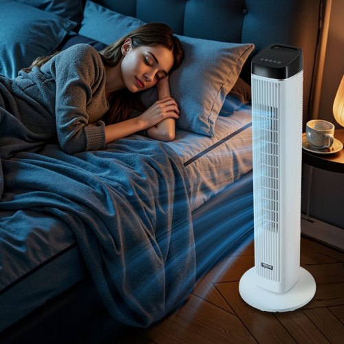 Tower Fan 22 fts Velocity Quiet Floor Fan 70° Oscillating Fans for Indoors