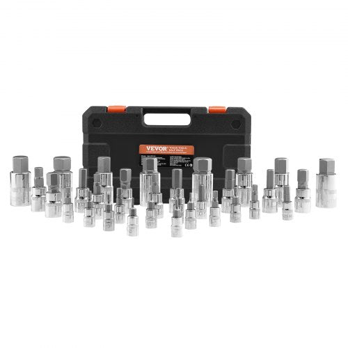 Hex Bit Socket Set 32Piece S2 Alloy Steel and CrV Steel Standard SAE