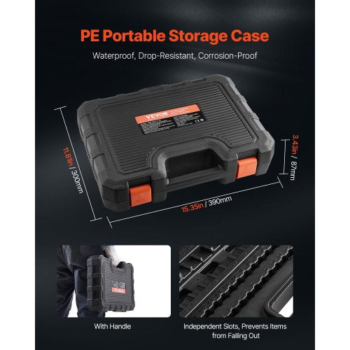 Bit Socket Set 107Piece SAE and Metric HexTorxExternal