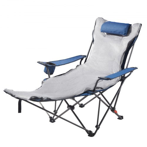 Reclining Camping Chair 4 Adjustable Positions Portable Folding Lounger