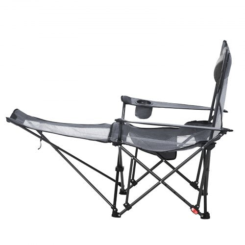 Reclining Camping Chair 4 Adjustable Positions Portable Folding Lounger 1