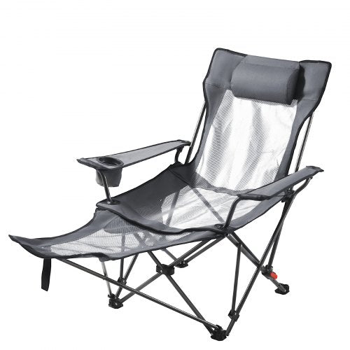 Reclining Camping Chair 4 Adjustable Positions Portable Folding Lounger 1