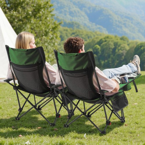 Reclining Camping Chair 4 Adjustable Positions Portable Folding Lounger 3