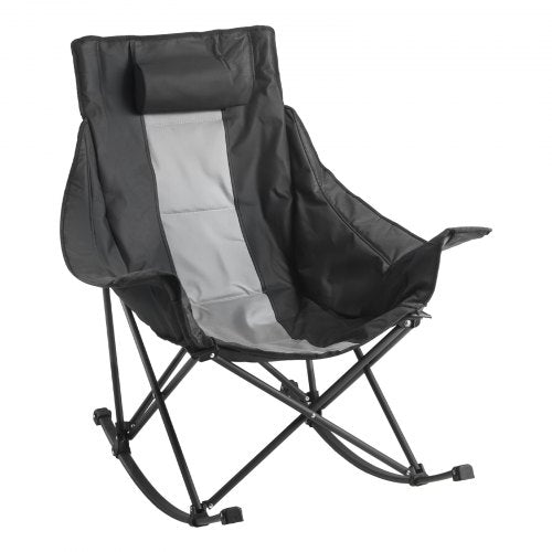 Rocking Camping Chair Portable Folding Rocker HeavyDuty Lawn Chair