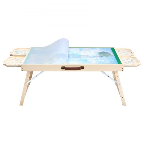 1500 Piece Puzzle Table with Folding Legs 4 Drawers and Cover 34x25 in Portable 2