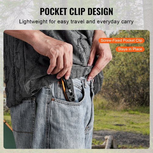 Folding Pocket Knife 3 in7.6 cm 7Cr17Mov Blade Aluminum Handle Small EDC