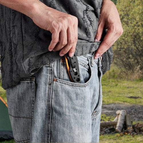 Folding Pocket Knife 3 in7.6 cm 7Cr17Mov Blade Aluminum Handle Small EDC