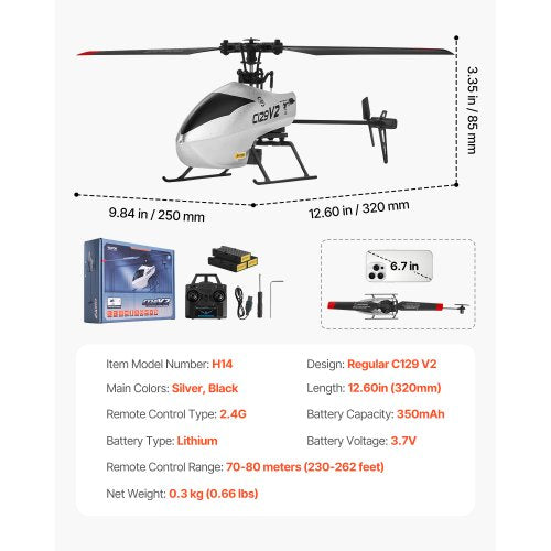 RC Helicopter 24GHz Single Propeller Remote Control Helicopter with Gyro