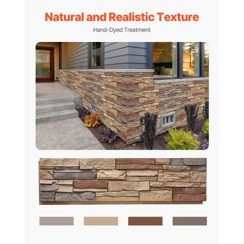 Faux Stacked Stone Panel 456 x 128 in Artificial Stone Wall Panels