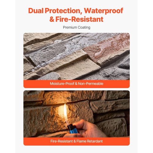 Faux Stacked Stone Panel 456 x 128 in Artificial Stone Wall Panels