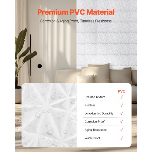 3D Wall Panels 33Pack 1181 x 1181 in PVC Modern Art Minimalist Diamond