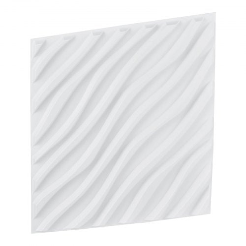 3D Wall Panels 12Pack 197 x 19.7 in PVC Modern Art Minimalist Wave Tiles