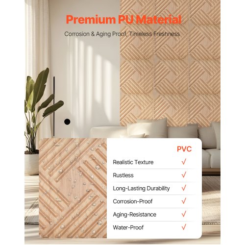 3D Wall Panels 12Pack 197 x 19.7 in PVC Modern Art Minimalist Salt Tiles