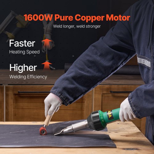 Hot Air Plastic Welder 1600W Hot Air Torch Pistol 1221112 PVC TPO Vinyl