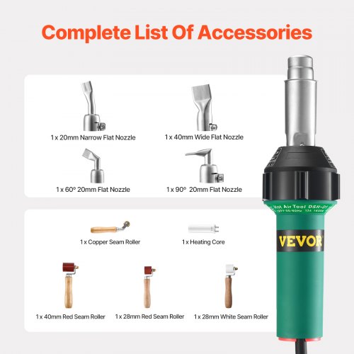 Hot Air Plastic Welder 1600W Hot Air Torch Pistol 1221112 PVC TPO Vinyl