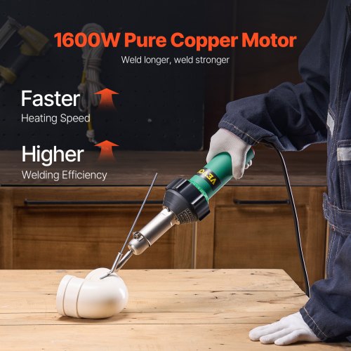 Hot Air Plastic Welder 1600W Hot Air Torch Pistol 1221112 PVC TPO Vinyl