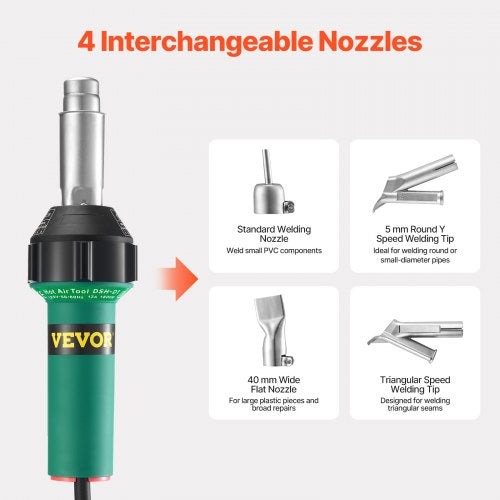 Hot Air Plastic Welder 1600W Hot Air Torch Pistol 1221112 PVC TPO Vinyl