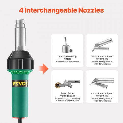 Hot Air Plastic Welder 1600W Hot Air Torch Pistol 1221112 PVC TPO Vinyl