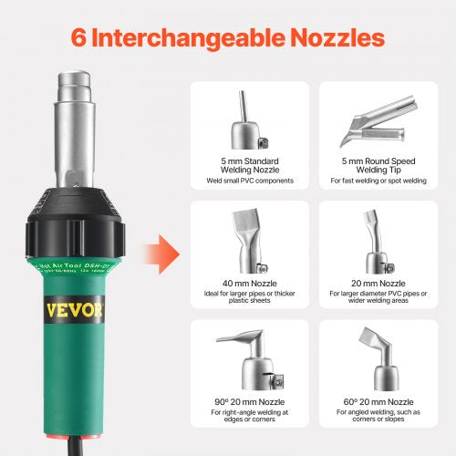 Hot Air Plastic Welder 1600W Hot Air Torch Pistol 1221112 PVC TPO Vinyl