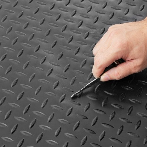 Garage Floor Mats 2 Rolls 17 x 3.6 Ft Garage Mat 2.5mm Thickness Black