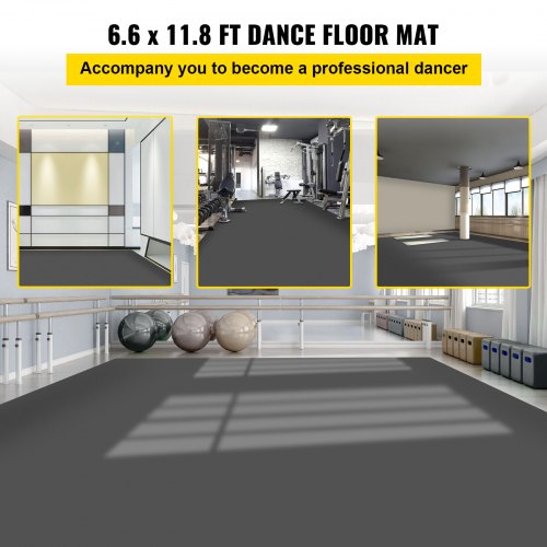 Dance Floor 66x11.8ft Dance Floor Roll 006in Thick PVC Vinyl Dance