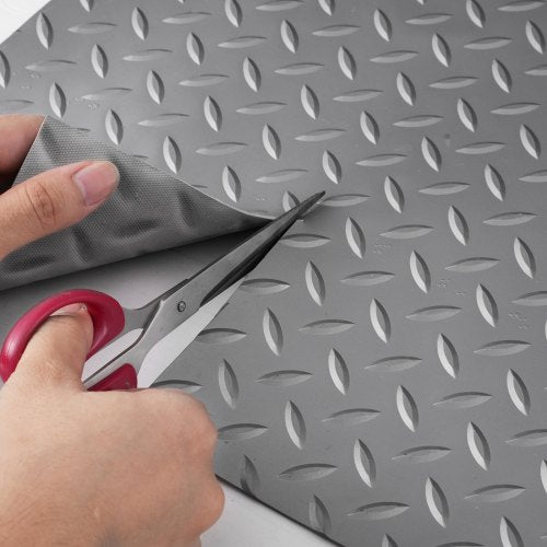 Garage Floor Mat 49x13ft Vinyl Garage Flooring Roll AntiSlide Diamond