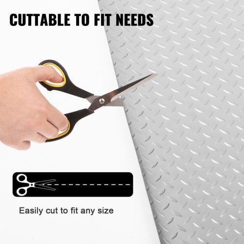 Garage Floor Mat 49x13ft Vinyl Garage Flooring Roll AntiSlide Diamond