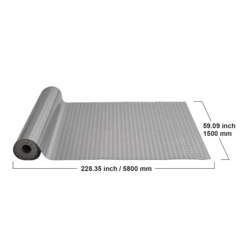 Garage Floor Mat 49x13ft Vinyl Garage Flooring Roll AntiSlide Diamond