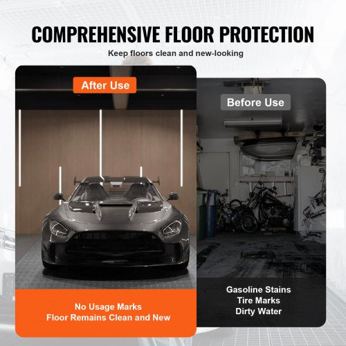 Garage Floor Mat 49x19ft Vinyl Garage Flooring Roll AntiSlide Diamond