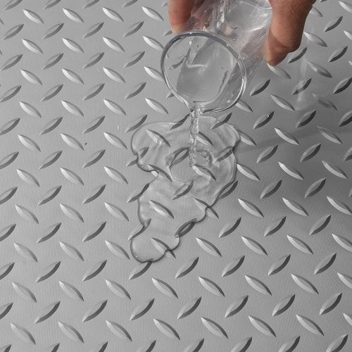 Garage Floor Mat 49x19ft Vinyl Garage Flooring Roll AntiSlide Diamond