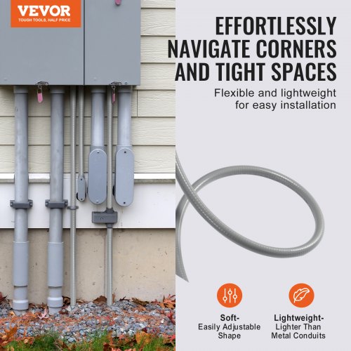 12Inch Flexible Electrical Conduit 100 ft PVC LiquidTight Conduit