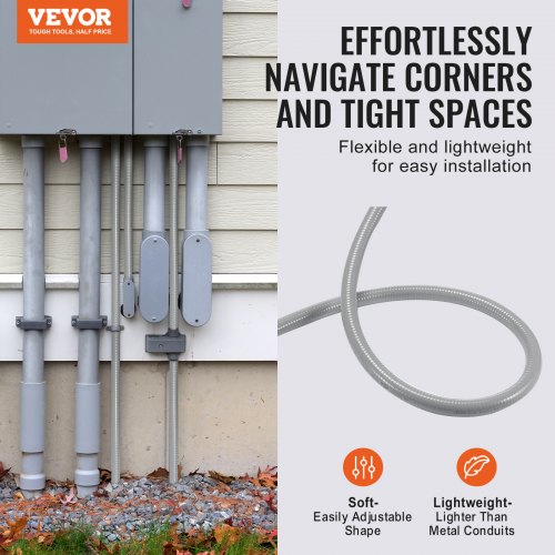 1Inch Flexible Electrical Conduit 100 ft PVC LiquidTight Conduit