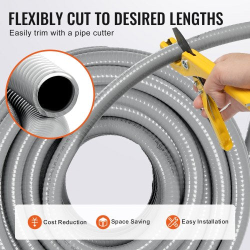 34Inch Flexible Electrical Conduit 100 ft PVC LiquidTight Conduit