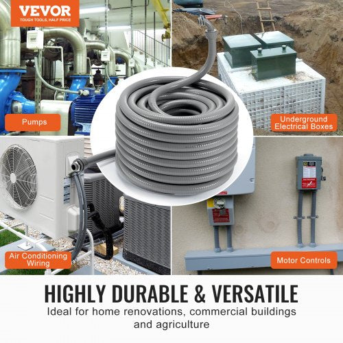 34Inch Flexible Electrical Conduit 100 ft PVC LiquidTight Conduit