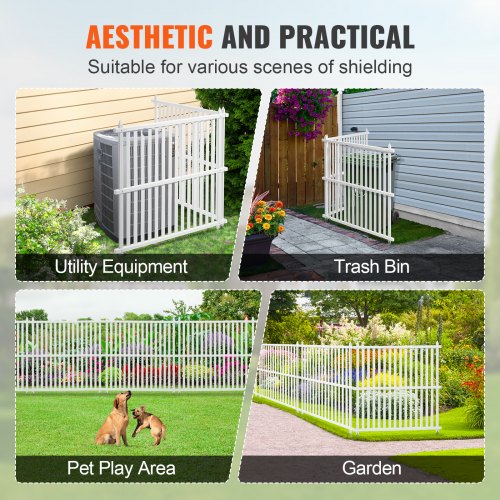 48 W x 48 H Vinyl Privacy Fence Panels Air Conditioner Fence Outdoor