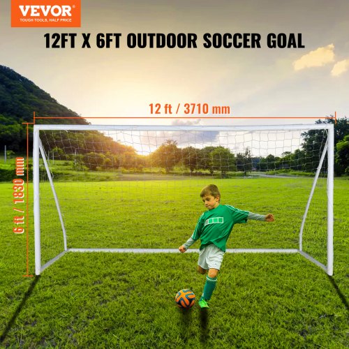 Portable Soccer Goal 12x6 ft Soccer Net Adults Kids Backyard Soccer Net