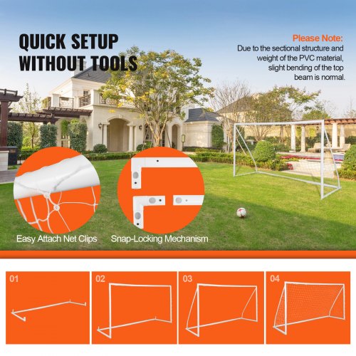 Portable Soccer Goal 12x6 ft Soccer Net Adults Kids Backyard Soccer Net