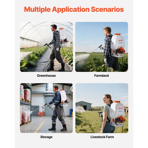 Gas Powered Backpack Sprayer 265CC9HP Engine Garden Sprayer with 65