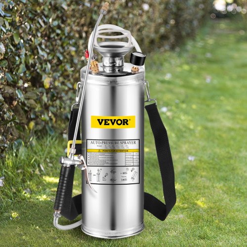 3 Gallon Stainless Steel Sprayer 20 Wand 3FT Reinforced Hose Hand Pump