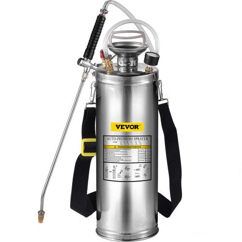 3 Gallon Stainless Steel Sprayer 20 Wand 3FT Reinforced Hose Hand Pump
