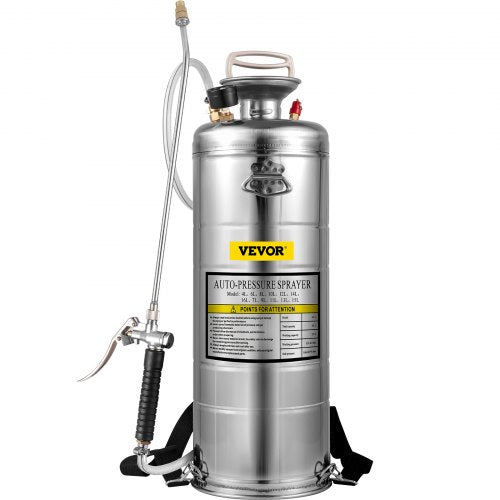 35Gal Stainless Steel Sprayerl Set with 20 Wand Handle 3FT Reinforced