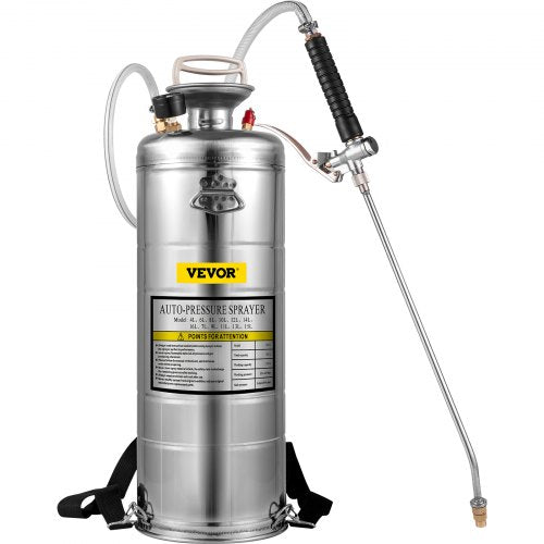 35Gal Stainless Steel Sprayerl Set with 20 Wand Handle 3FT Reinforced