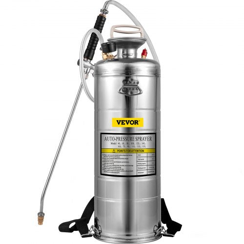 35Gal Stainless Steel Sprayerl Set with 20 Wand Handle 3FT Reinforced