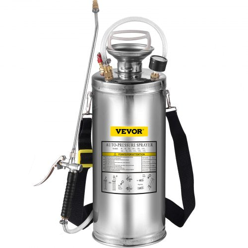 2Gal Stainless Steel Sprayer Set with 20 Wand Handle 3FT Reinforced