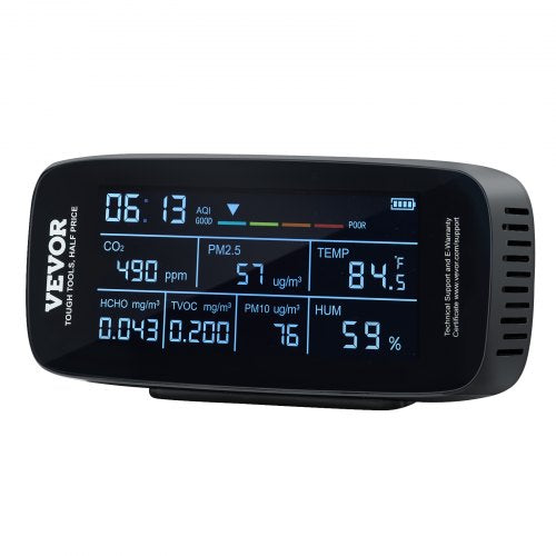 Air Quality Monitor 9IN1 CO2 Temperature Humidity Formaldehyde TVOC
