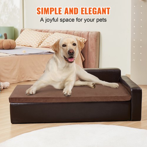 Pet Sofa Dog Couch for LargeSized Dogs and Cats Soft Leather Dog Sofa