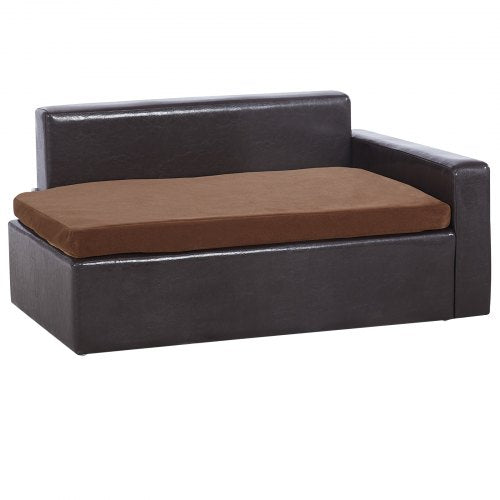 Pet Sofa Dog Couch for MediumSized Dogs and Cats Soft Leather Dog Sofa